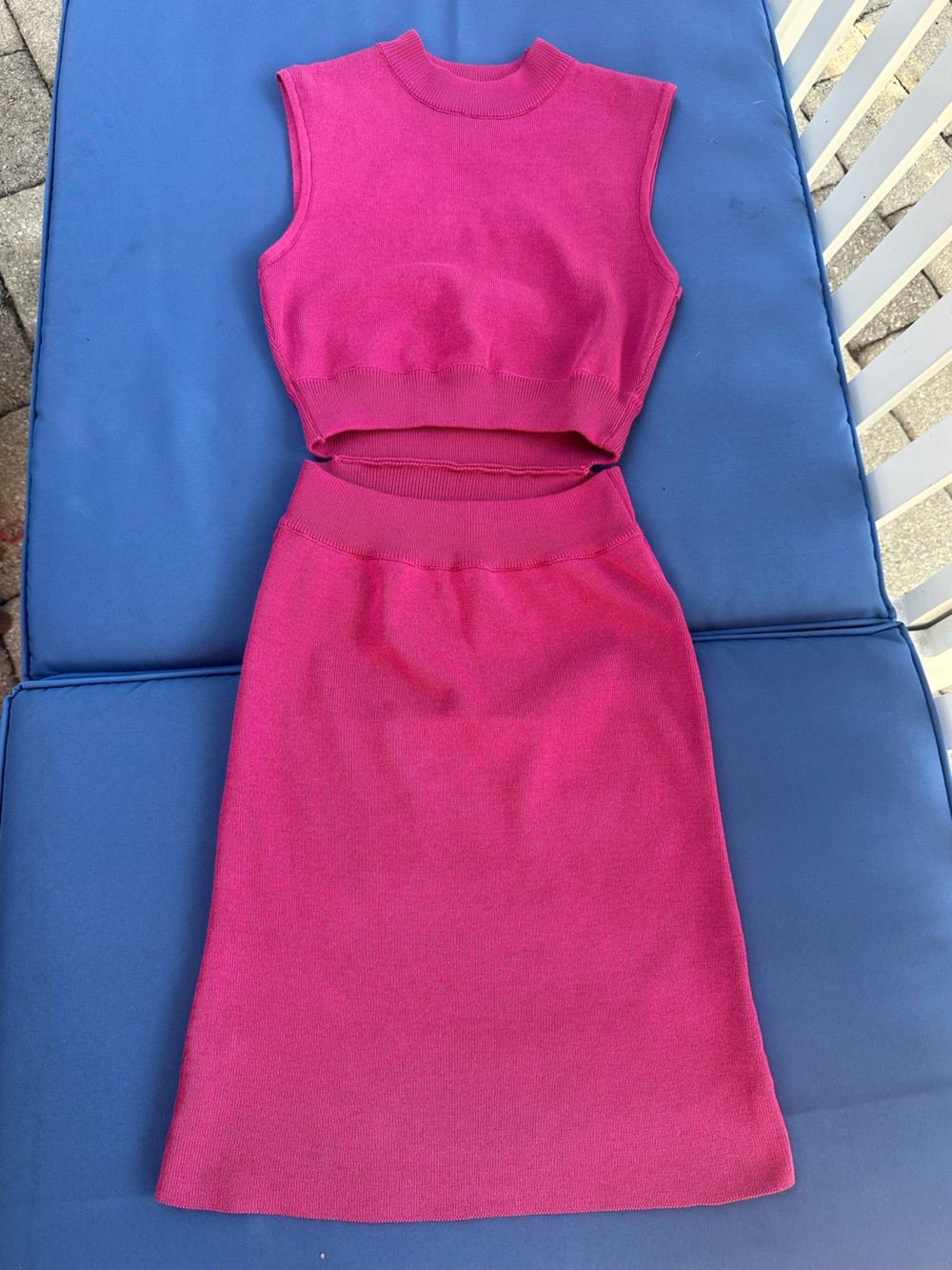 HYFVE Vibrant Fuchsia Ribbed Dress Size Small